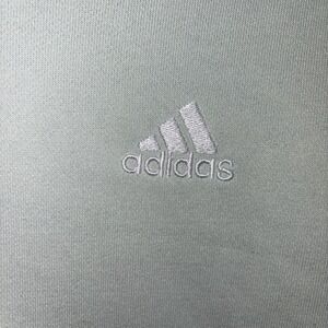 ADIDAS Womens Graphic Zip Hoodie Sweater XL Mint Green Cotton DC15